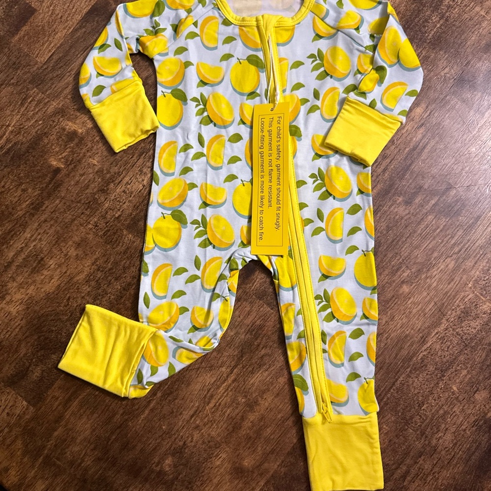 Lemon Print Kids One Piece